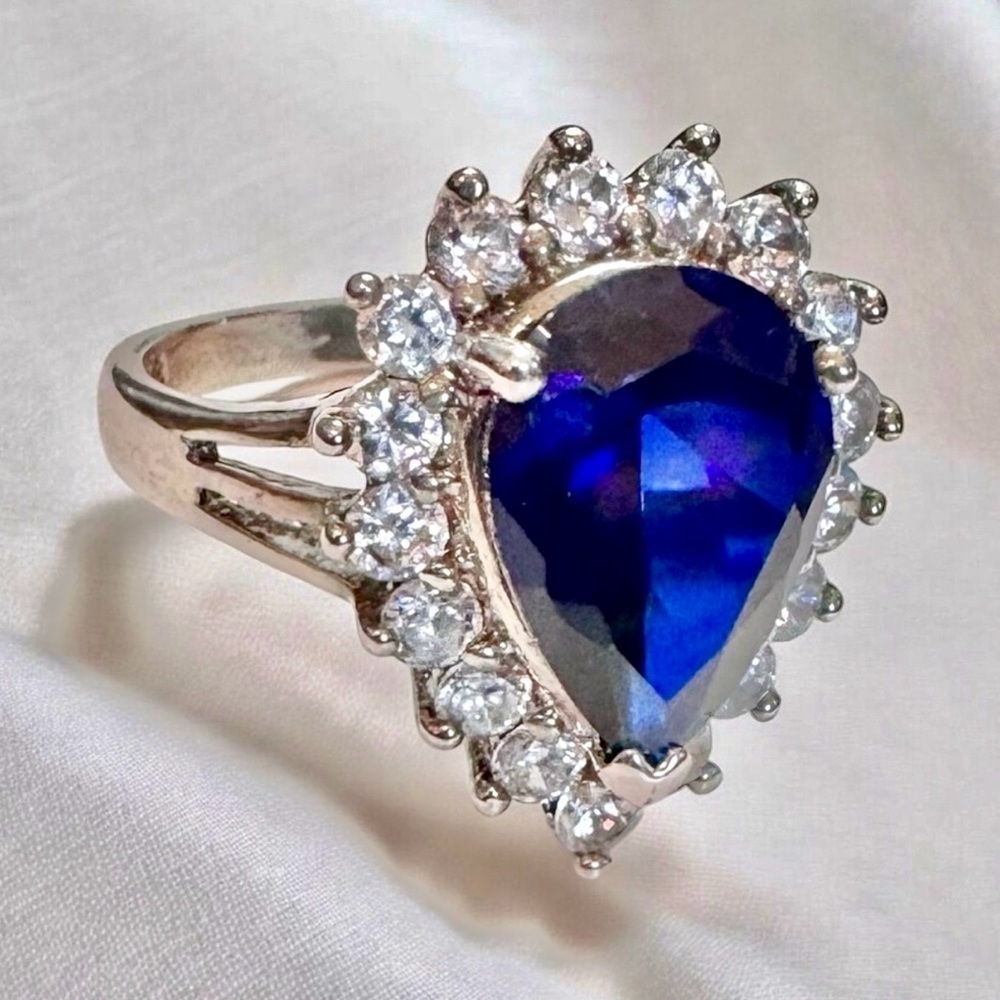Ross-Simons Sapphire 925 Sterling Silver Ring (9.75/6g) - Picture 3 of 11